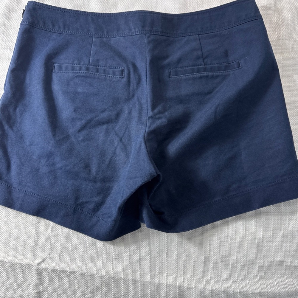 The Limited Navy Blue Sailor Shorts Womens 6 Nautical Button Front Cotton - Picture 2 of 8
